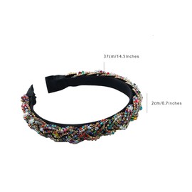 scicent Hairband Retro Crystal Hair Accessories Wedding Women's Elegant Rhinestone Headband for Women Girls Fashionable Non-Slip Hair Accessories for Women Girls - 27805