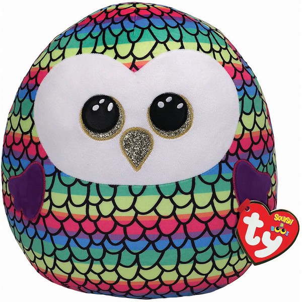 TY 2007559 Owen Squishaboo 10" Owl kuscheliges Kissen, Multicolor, 20