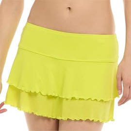 Body Glove Smoothies Lambada Solid Mesh Cover Up Skirt Swimsuit