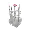 MERRYHAPY Acrylic Lip Liner Stand Makeup Brush Holder 2pcs Heart
