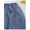 OYOANGLE Girl's Wide Leg Denim Jeans Elastic Waist Button Front