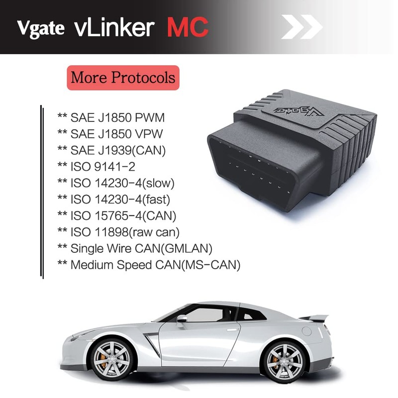 Vgate vLinker MC Bluetooth OBD2 Diagnostic Scanner for Android &
