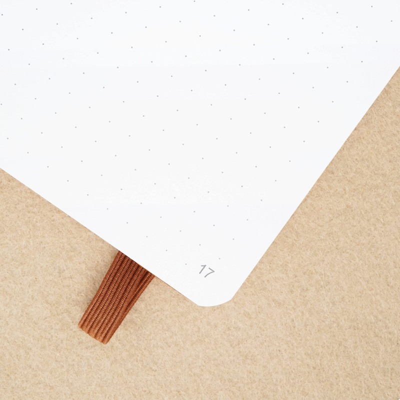 Tabitha Wilde A5 (ish) Hardback Notebook Dotted Paper, Numbered Pages