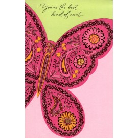 American Greetings Happy Mother's Day Aunt Pink Butterfly Greeting Card By American Greetings