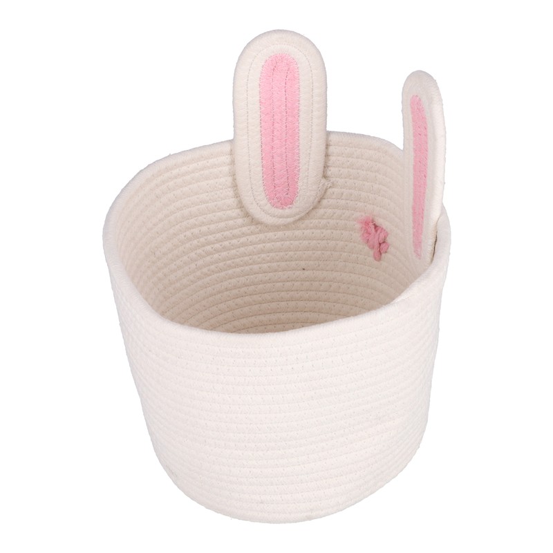 Storage Basket Rugged Lovely Small Bunny Attractive Decorative Home Furnishing