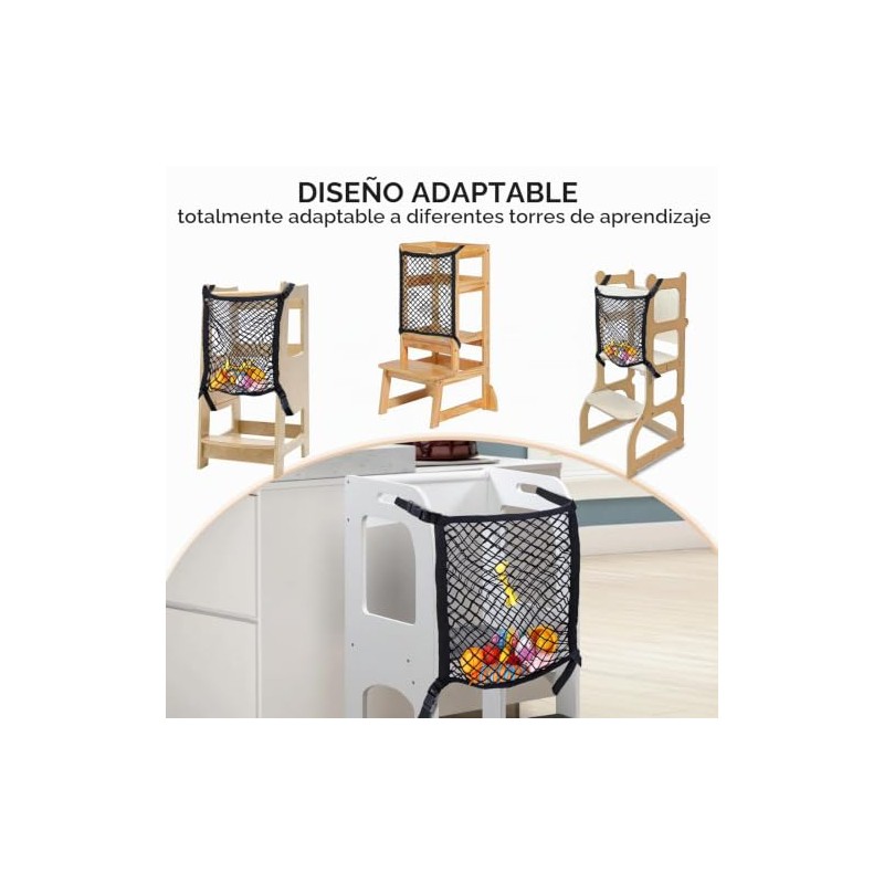 Red de seguridad para torre de aprendizaje para niños pequeños,
