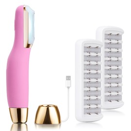 CEVEK CEVEK Sonic Dermaplane Razor for Women Face, Dermaplaning Tool for Face, Facial Hair Removal for Women, Sonic Edge Technology, Peach Fuzz with 16 Replaceable Blades(Pink)