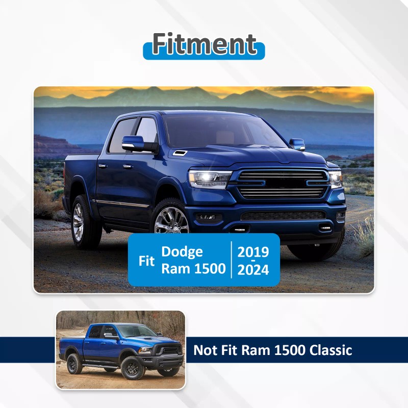 SI 2 Pack for Ram 1500 2019-2024 STEEL Tailgate Assist