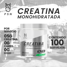 Creatina Monohidratada En Polvo Psn 500g 100 Servicios                                                                                                