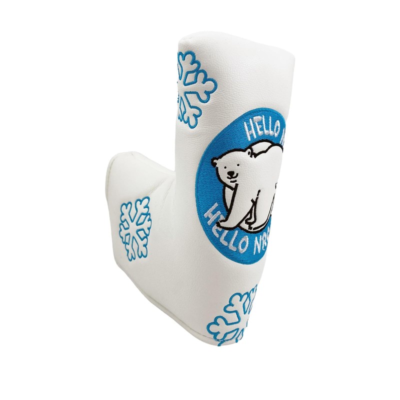 Magnetic White Bear Logo Polar Bear Putter Cover for Mallet
