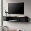 FITUEYES Floating TV Stand Wall Mounted Shelf with Blue LED