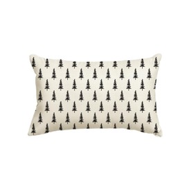 Artoid Mode Beige Trees Christmas Cushion Cover, 30x50 cm Seasonal Xmas Winter Decorative Pillow Case Cover Sofa Living Room Outdoor Decor