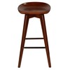 Cortesi Home Tiwi Backless Swivel Barstool in Solid Wood, 29"