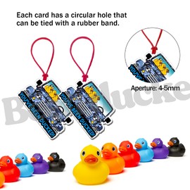 Duck Tags, You've Been Ducked - Ducking Game Card,Funny Duck Card for SUV,Truck,You've Been Ducked Game Lovers,Duck Cards with Rubber Bands 2.75x1.85inches