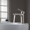 KIBI Tender Brushed Nickel Bathroom Sink Faucet with Pop-Up Drain