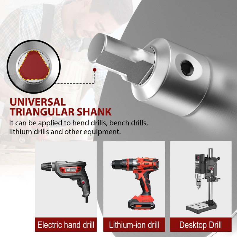 7/8" (22mm) Hole Saw Kit Tungsten Carbide Tip Hole Saw