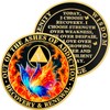 5 Year Butterfly Flame Triangle Sobriety Coin | Striking Silver