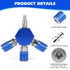 Milosline Connect Fittings Air Splitter, 1/4 Inch NPT 3-Way Air