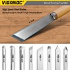 Viganoc Manganese Steel Wood Turning Tool Set, 8 Pieces with