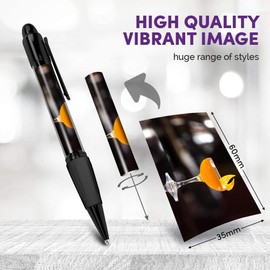 Destination Vinyl ltd Beautiful and comfortable Set of 2 Matching Pens - Orange Cocktail Bar Restaurant #21968