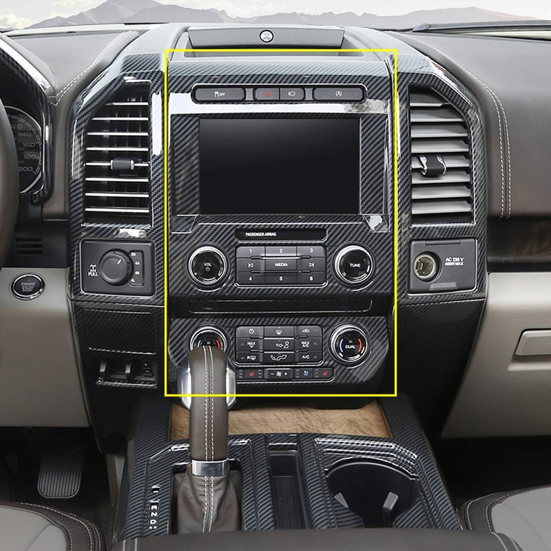 Keptrim for F150 ABS Carbon Fiber Center Console Trim for
