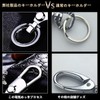 JADXSOP Car Key Holder, Carabiner, Double Ring, Keyring, Hook, One-Touch,