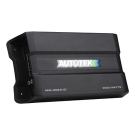 Autotek MM-2025.1D Mean Machine 2000 Watt Amplifier, 1-Ohm Stable Compact Mono Amplifier, Bass Remote Included