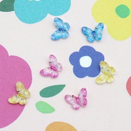 (Coco Nail) Gradient Syrup Glitter Butterfly Nail Charms 3 Types (5 Pieces) Butterfly Ships Today / (코코네일) 그라데이션 시럽 글리터 나비 네일파츠 3종 (5개입) 버터플라이 오늘출발