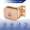 Glass Shower Door Hinges, Brushed Nickel Finish Mini Hinge Glass