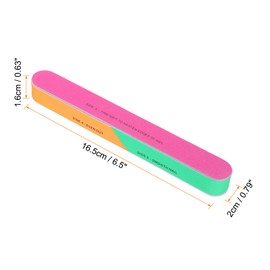 sourcing map 6pcs Nail Buffers, 7 Way Nail Sanding Blocks, 120/240/600/3000/6000 Grit Nail Buffing Polishing Blocks Professional Nail Polisher Set for Acrylic and Natural Nails