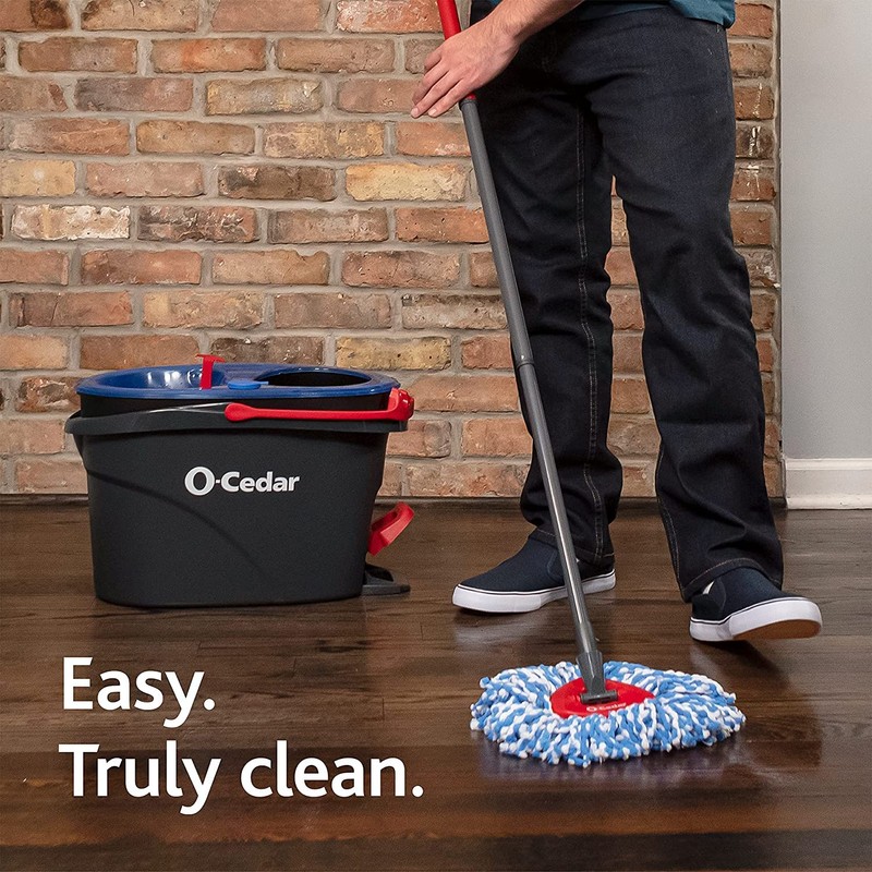 O-Cedar RinseClean Microfiber Spin Mop & Bucket Floor Cleaning System