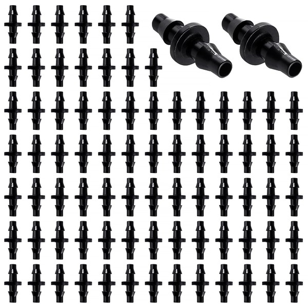 VooGenzek 80 PCS 4/7 mm Plastic Drip Hose Connector, Irrigation