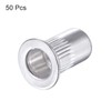 TA-VIGOR 50Pcs M4 Rivet Nuts, Aluminium Alloy Knurled Flat Head