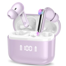 Ai Translation Earbuds Real Time, 3-in-1 Buletooth 5.3 Translator Earbuds with 5 Translation Modes/164 Languages/No Subscription Required, Headphones Translator Purple