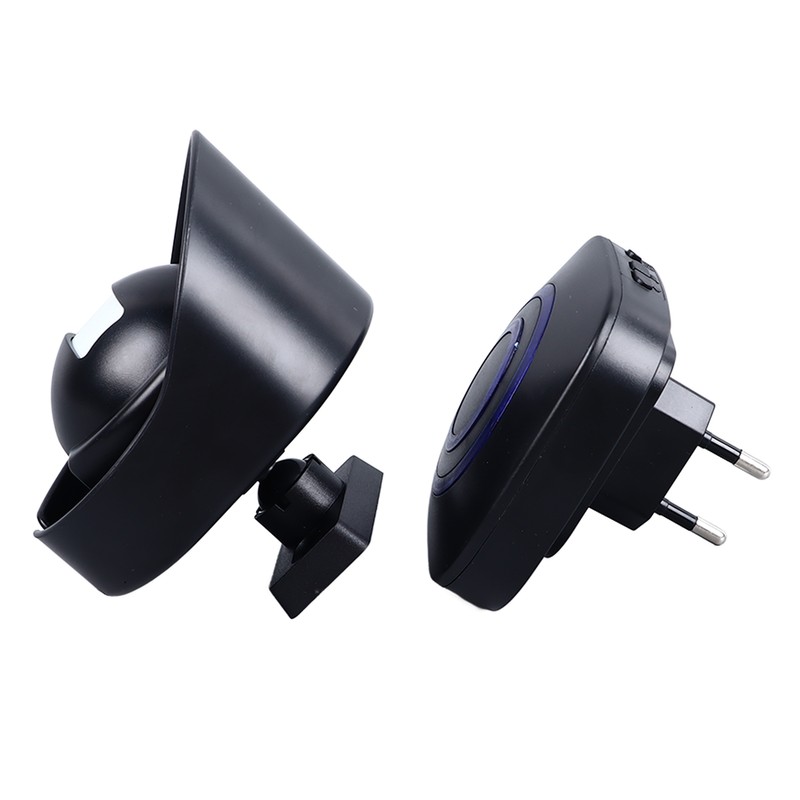 Motion Sensor Doorbell Black 38 Ringtones Wireless Door Entry Welcome
