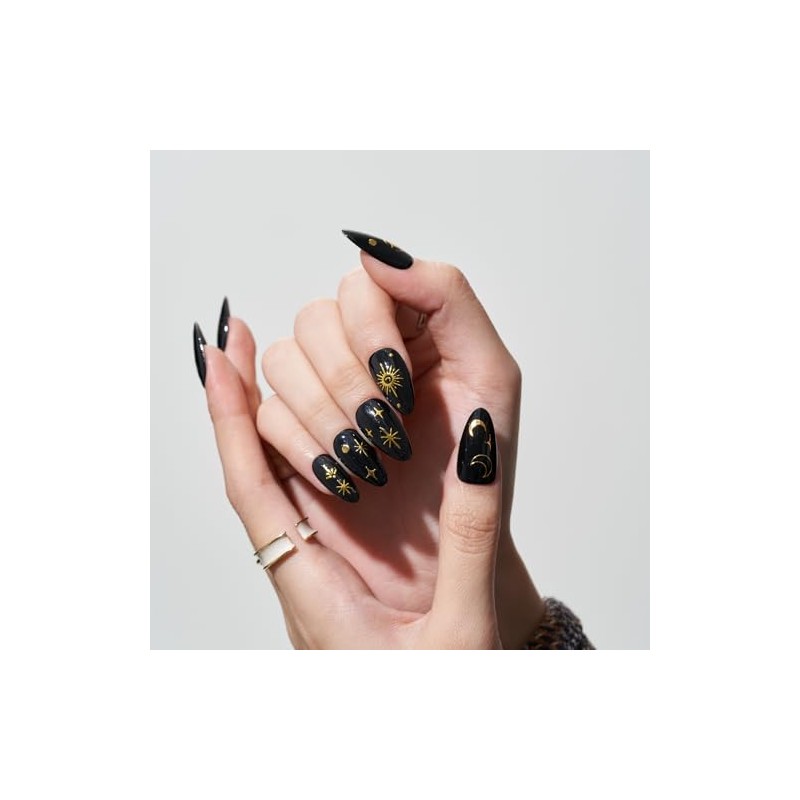 GLAMERMAID Press On Uñas Medium Almendra, Halloween Hecho A Mano