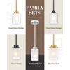 TENGXIN Modern Pendant Light for Kitchen Island, Brushed Nickel Hanging