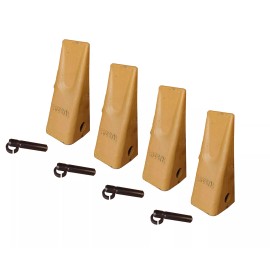 Quality Aftermarket 4 Caterpillar Style Backhoe Bucket Dirt Teeth w/ Pins & Retainers - 1U-3202