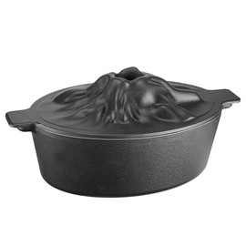 Upgraded Wood Stove Steamer, Wood Stove Humidifier Cast Iron with Porcelain, Fireplace Steamer Pot with Handle (Black)