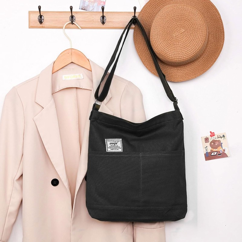 VEAGIA Tote Bag, Large Canvas Tote A4 Canvas Duffel Bag,