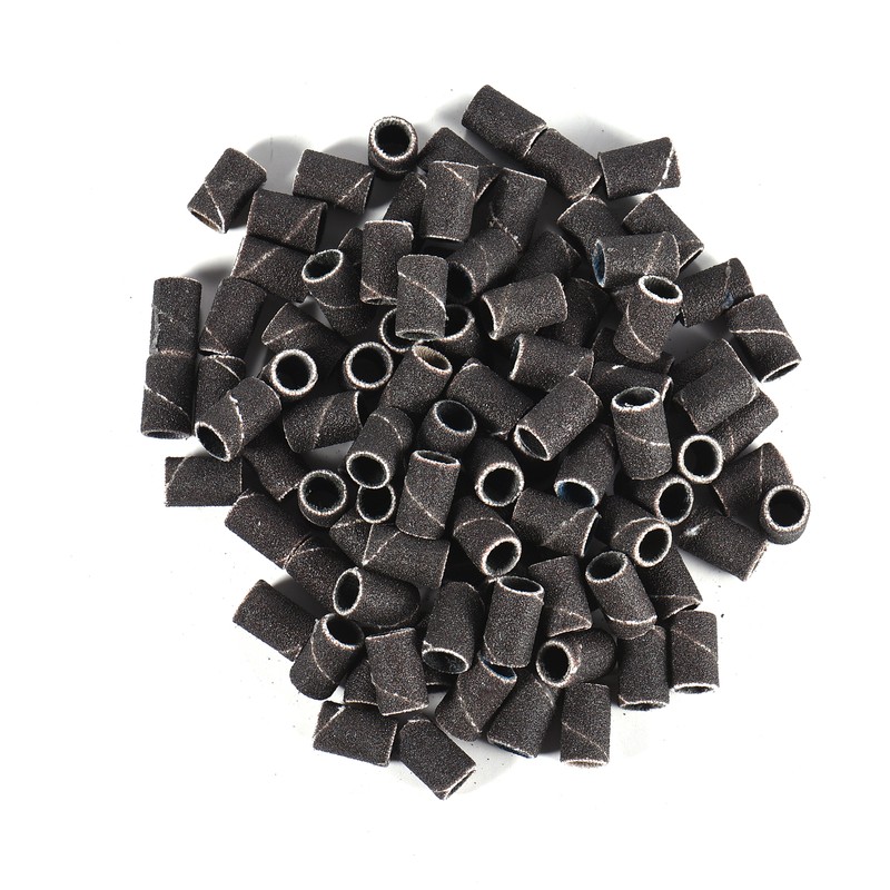 400pcs Sanding Bands with 2 Nail Drill Bits for Manicure