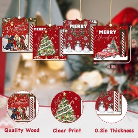 Christmas Tree Ornaments, Christmas Charming Gifts for Women - Unique Wooden Holiday Wallets, Handcrafted Xmas Gifts, Perfect for Gifting and Stocking Stuffers This Holiday Season