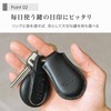 BLUE SINCERE IKH7 Genuine Italian Leather Key Ring Key Chain