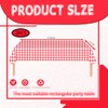 2pcs Red White Checkered Table Cloth Party, 137*274cm Plastic Table