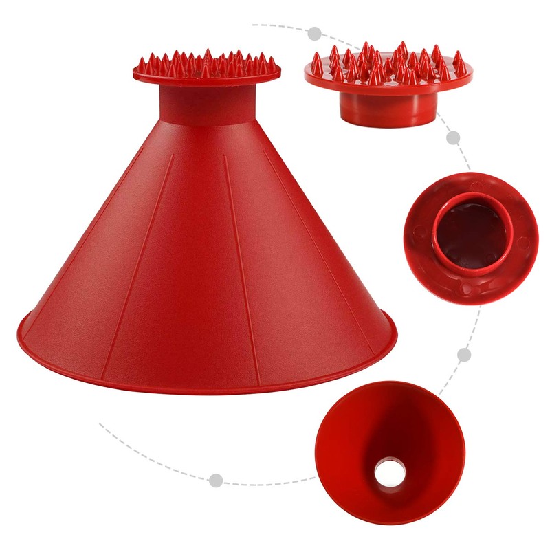 Magical Car Ice Scraper with Funnel,2 Pack Cone Windshield Ice