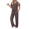 Ekouaer Women's 2 Piece Lounge Set Casual Summer Outfits Ribbed