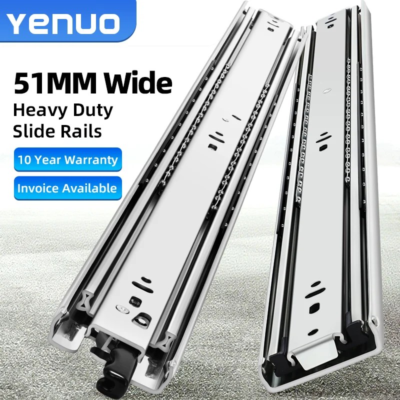 YENUO Heavy Duty Drawer Slides 150 Lbs - Full Extension