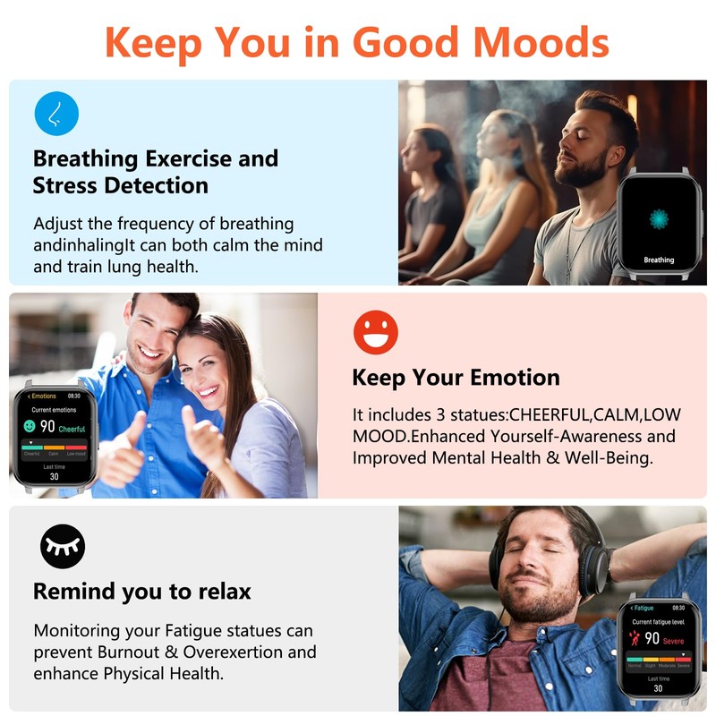 Brhgph Smart Watch with Ai Functions GPS Tracking for Android