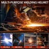 TRQWH Solar Powered Welding Helmet with 4 Arc Sensors and