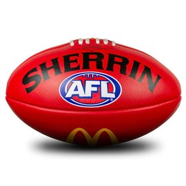 Sherrin AFL Replica Training Football, Red, Size 2
